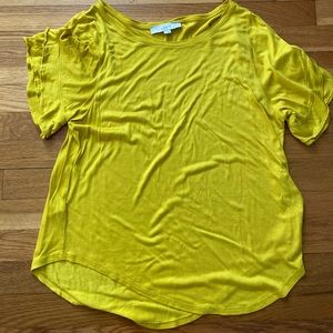 Size S LOFT Yellow Short Sleeved Top